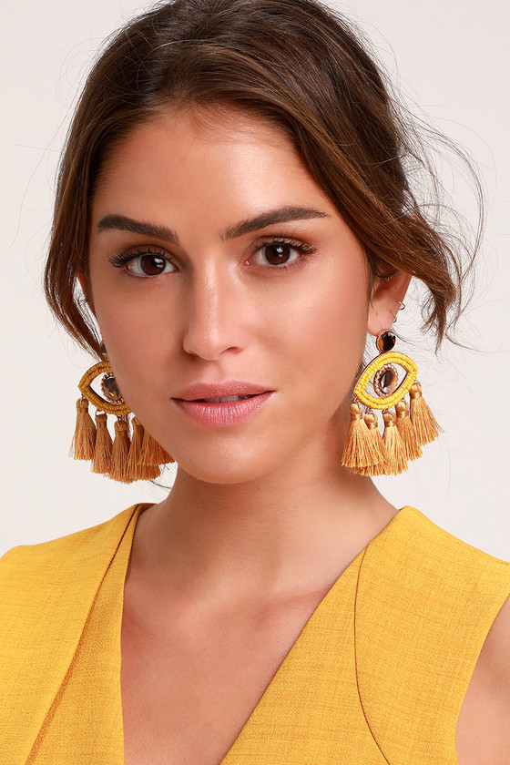 14 Karat Yellow Gold Fringe Earrings - Mrs. Jones & Company